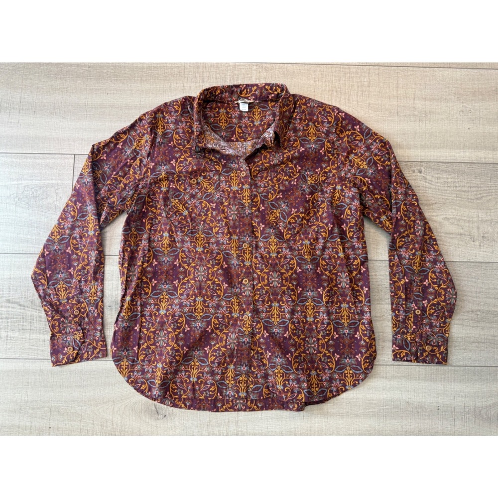 Vintage style floral button up shirt dark academia‎ oversized